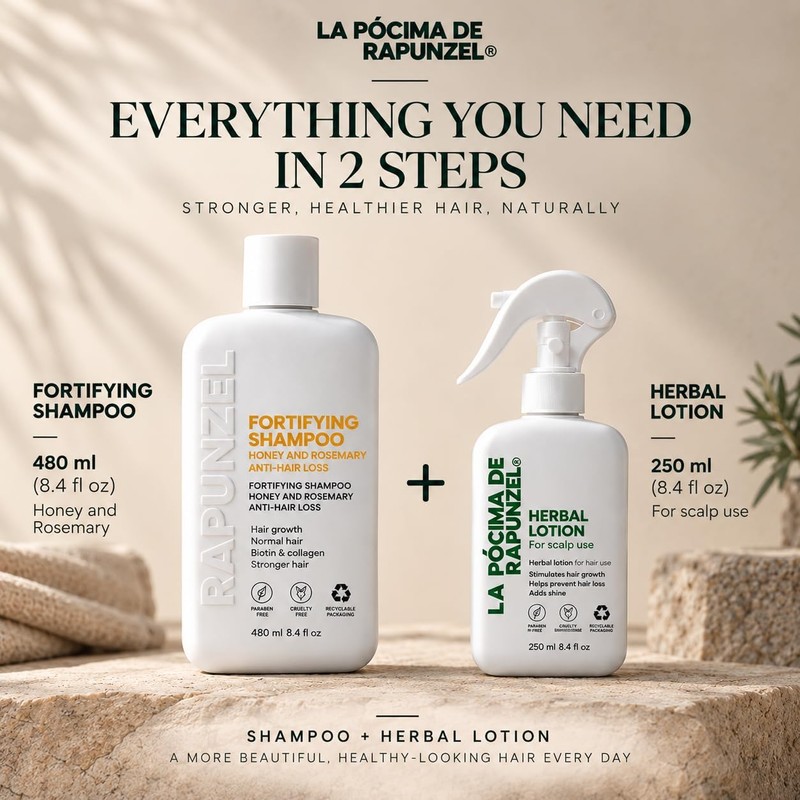 Pócima de Rapunzel KIT SHAMPOO (Crecimiento, fortalecimiento y brillo)