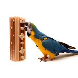 Parrot Wizard Activity Block - Large Bolt-On Parrot Toy for Macaws and Large Parrots