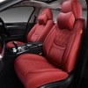 TINRAIYANG Car Seat Covers Front Pair, Breathable Leather Automotive Front