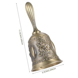 Hand Bell Service Bell Call Vintage Metal Hand Bells Dinner Bell Wedding Bell Hand Call Bells for Seniors Bedside,1 Pack