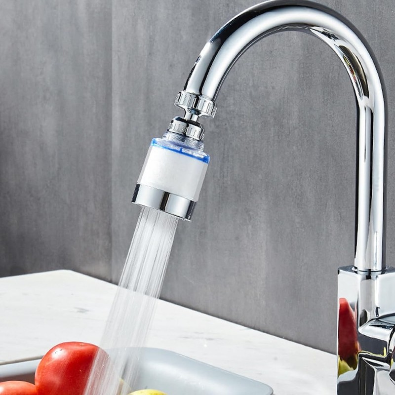 LOMUG Tap Filter, 360° Water Filter Tap with 6 Pieces