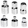 Auniwaig Socket Adapter and Reducer Set 6pcs, 1/4" 3/8" 1/2"