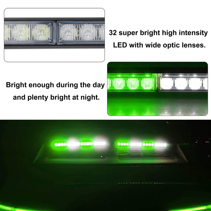 ASPL 2x16.8 inch Emergency Flashing LED Traffic Advisor Strobe Light