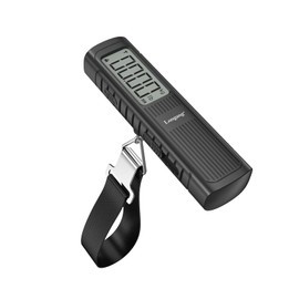 Longang Portable Handheld Luggage Scale, NO Battery Needed, 110lbs/50kg Digital Hanging Scale for Luggages, Suitcases, Backpacks & Bags, Easy Weighing for Travel (Black)