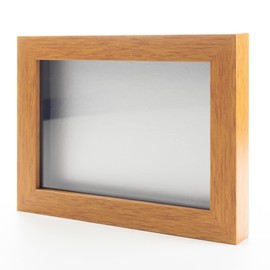 Honey Pecan 24x30 Large Shadow Box Display Wooden Frame with Silver Acid-Free Backing UV Acrylic & Hanging Hardware - with 3/4" Usable Depth - Great Jersey Frame Display Case Shadowbox