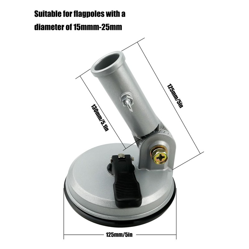 ULZOZN Flag Pole Holder Suction Cup Style Universal Adjustable Multiposition