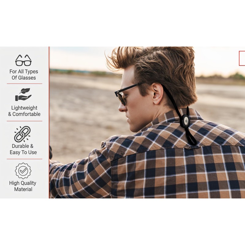 Eyeglass Lanyard – Sunglasses Strap with Holder Compatible with AirTag