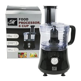 Mercury 8-Cup Food Processor- Black and Clear