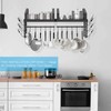 X-cosrack Pot Racks Wall Mounted Set of 2,with Towel Bar