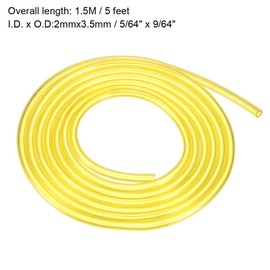 uxcell Petrol Fuel Line Hose I.D 5/64 X O.D 9/64 PVC Soft Pipeline for Common 2 Cycle Small Engine Weedeater Chainsaw