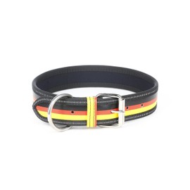 'Julius K9 400h, 60 K Faux Leather Collar In German National Colours. Width: 4 cm, Length: 60 cm