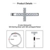 Moissanite Sterling Silver Sideways Cross Rings for Women, 925 Eternity