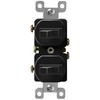 ENERLITES Duplex Double Toggle Light Switch, Single Pole, Side Wiring,