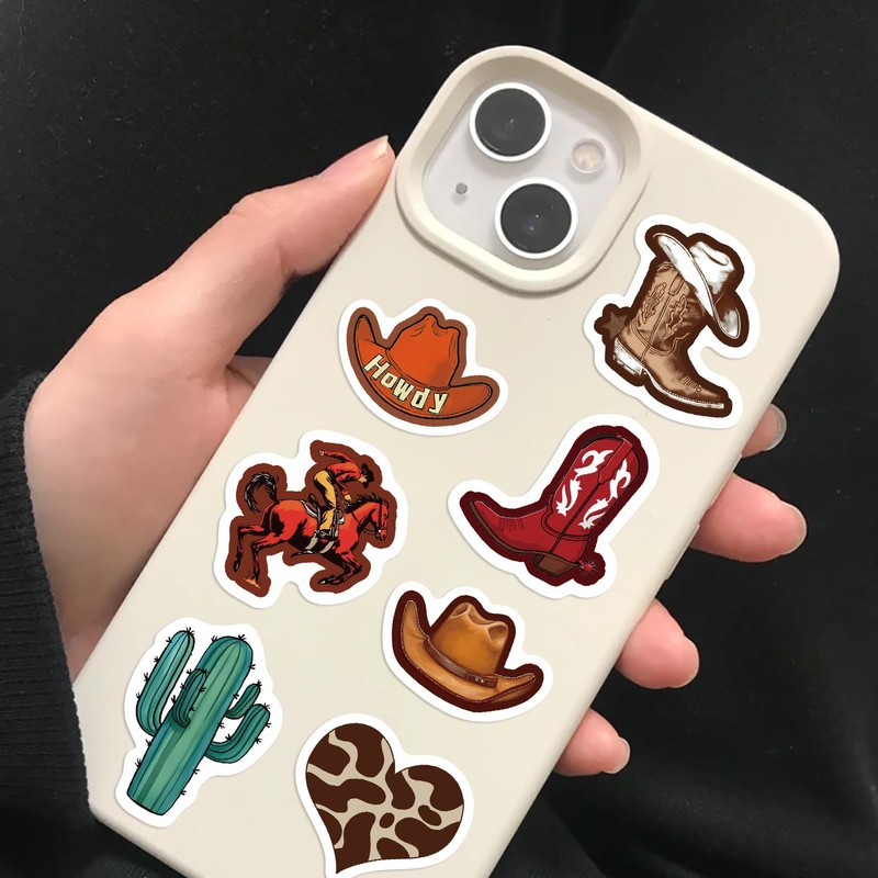 500PCS Cowboy Stickers for Kids 10 Styles Sticker Rolls Cartoon