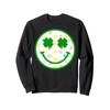Smile Face Lucky Charm Saint Patrick's Day Shamrock Sweatshirt