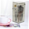 Mikinona Transparent Makeup Brush Holder Organizer Durable Cosmetic Storage Pot