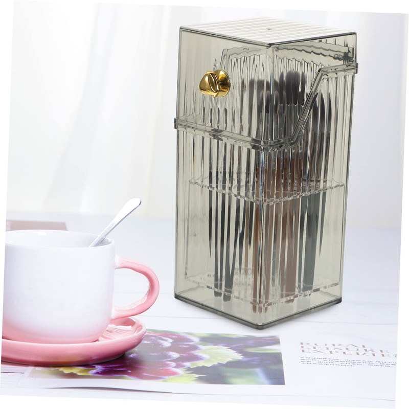 Mikinona Transparent Makeup Brush Holder Organizer Durable Cosmetic Storage Pot