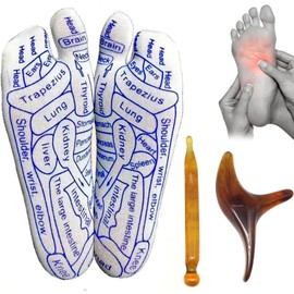 Reflexology Socks Set, Acupressure Reflexzonenmassage Socken mit Massage Tools, Acupressure Socks, Reflexology Socks,Druckpunkt Socken für Fuß Reflexzonen Massage,Reflexology Foot Massage Socks(40-45)