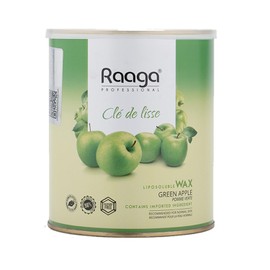 Raaga Professional Smooth Hair Removal Wax, 27.05 Fl Oz (800ml), with Green Apple, Liposoluble Body Wax, Hair Remover for Dry Skin