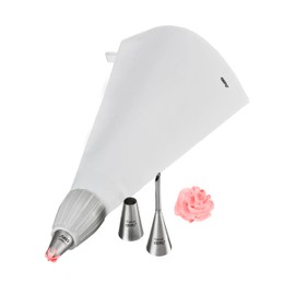 GEFU GF14330 Spritzbeutel-Set DECORE, 5tlg. 14330, Kunststoff, Silber