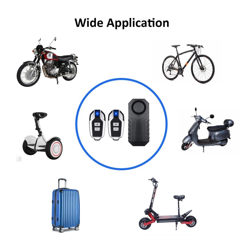 Mengshen Motorcycle Anti-Theft Alarm, Motorcycle Security Alarm, 110dB Waterproof Vibration