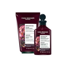 YVES ROCHER - Kit para Cabello, Incluye Tratamiento Exprés Brillo y Suavidad y Bálsamo para Peinar Antifrizz, Libre de Sulfatos, Vegano, para Cabello 