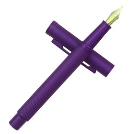 Purple Forest Fountain Pen Fine Nib Classic Design with Converter and Metal Pen Case Set by Hongdian