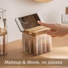 MORNITE 3-Pack Makeup Organizer Set with Lids, Makeup Brush Holder
