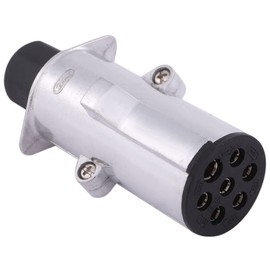 Rubonarie Tow Wiring Connector 7-Pin Coupler Socket for Boat, Jet Ski, Camping, Caravan, RV Hitch Member (Silver)