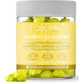 Probiotic Gummy Bears | 1 Gummy Bear Contains 1000 Million Strains of Bacillus Coagulans per Dose | 90 Gummy Bears 3 Month Supply | Mango Flavour | Intestinal Flora Suitable for Children and Adults