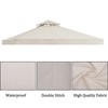 DURCOVER Gazebo Replacement Top 10x12 FT, Gazebo Canopy Replacement Cover