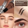 Premium Brown Eyebrow Dip Pen with Angled Brush Pen -