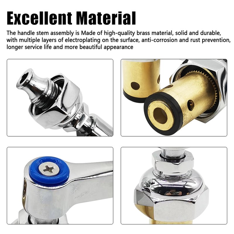 Meyffon Handle Stem Assembly Hot & Cold Compatible with T&S