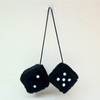 Large Cubes, One Pair of Hanging Plush Dice with Suction