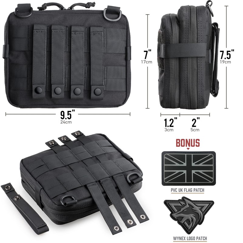 WYNEX Tactical Large Admin Pouch of Double Layer Design, Molle