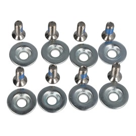 RiSki Screw Set 16 Pieces (8 Screws, 8 Washers) for Snowboard Bindings M6 x 18 mm