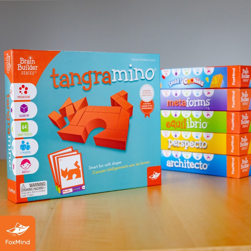 FoxMind, Tangramino 3D Puzzle-Solving, Logic Game, Brain Builder Series