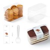 Plastic Dessert Cups with Lids and Sporks,Stickers,Tiramisu Containers,Cookie Containers,Clear Food