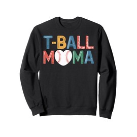 T-BALL Mama Colorful Heart Design for Moms Sweatshirt