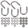 CNBTR U-Bolt Screws Saddle Nuts 304 Stainless Steel Silver M6