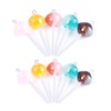 60Pcs Lollipop Resin Charms Transparent Lollipop Charms Candy Slime Beads