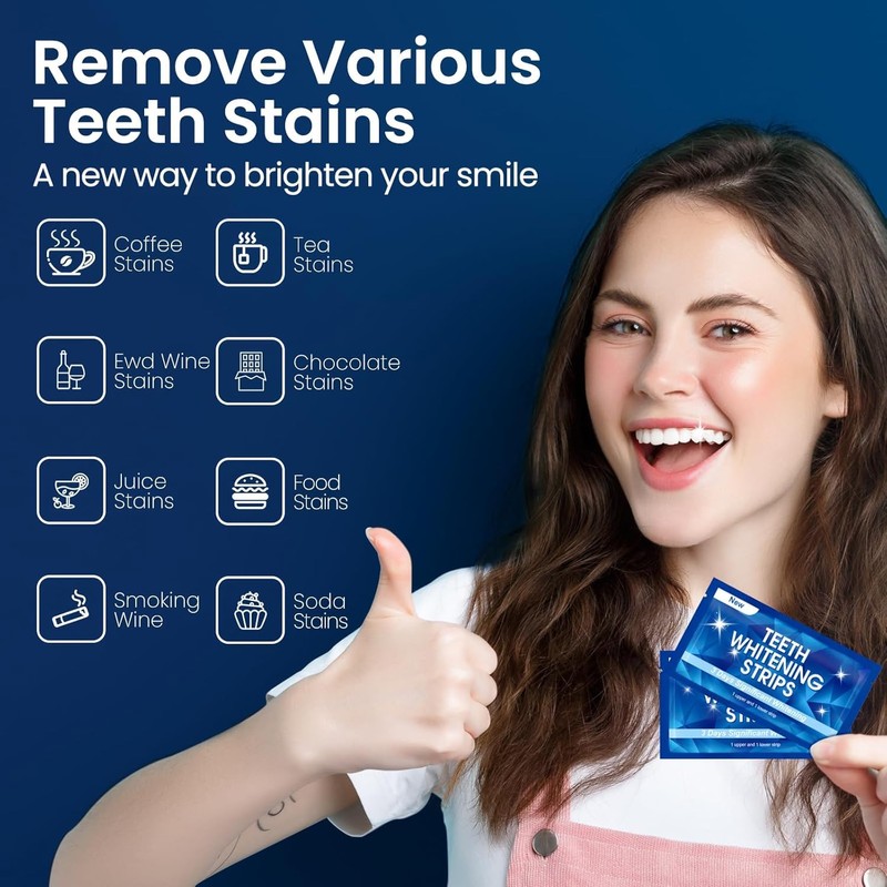 Teeth Whitening Kit, Teeth Whitening Strips 5D: 14 Sets 28pcs