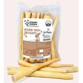 Beef Cow Tails for Dog Chews, 30 Pack, High Protein Dog Treats, 100% Natural Pet Treats, Long Lasting Chew for Dogs, Rawhide Alternative for Dogs Bulk 30 Pieces Bag