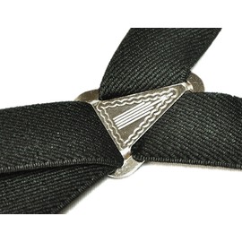 KASAJIMA Suspenders, 0.8 inch (21 mm), X Shape, Unisex, Moderate Width, Easy to Install, Black