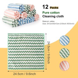 FGSAEOR Microfiber Cleaning Cloth, Dish Cloths for Washing Dishes, Ultra Absorbent Kitchen Towels Rags for Cleaning House Keeping