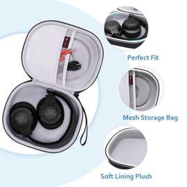 XANAD - Funda rígida compatible con auriculares JBL Live o Tune, compatible con auriculares JBL Live 770NC/660NC/650BT/460NC/670NC o JBL Tune 510BT / 770NC/710BT/720BT/760NC/700BT/520BT (gris)