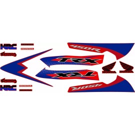 Honda 2014 Honda TRX450R Decal Graphic Sticker OEM kit Plastic Kit Emblem Red blue 450 - Red Plastic Kit