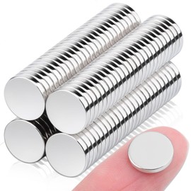 Aenienoe Pack of 100 Magnets 9 x 1.5 mm Small Magnets Strong Neodymium Magnets Mini Round for Magnetic Board Notice Board Fridge Whiteboard Craft Photos Strong Magnets