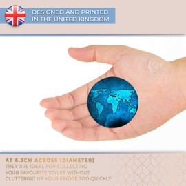 Destination Vinyl ltd Magnet for Refrigerator, Fridge - World Map Earth Travel Fun for Office, Cabinet and Whiteboard, Magnetic Stickers, 3799