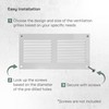 Vent Systems 8'' x 4'' Inch (Overall Dimensions) White Air